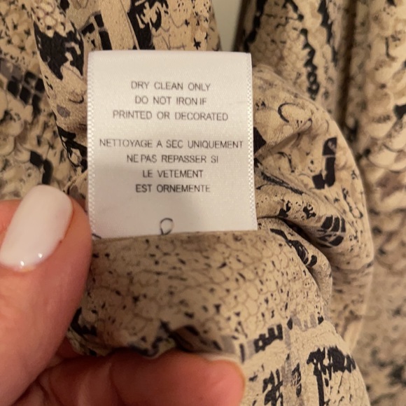 Equipment Python Print Silk Button Down Blouse, S - Picture 6 of 6